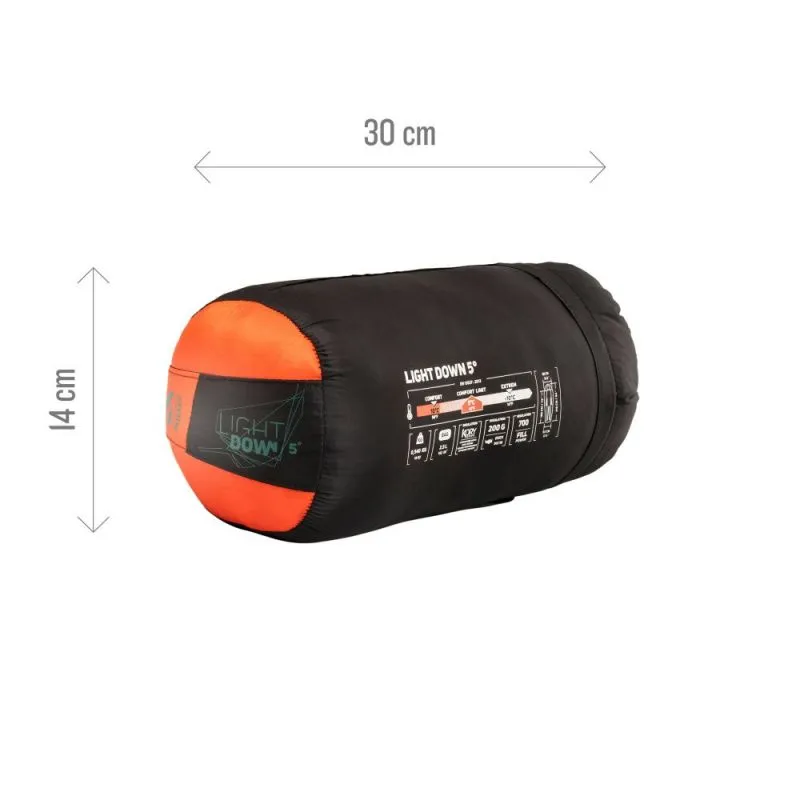 Saco de dormir Millet Light Down 5° (naranja)