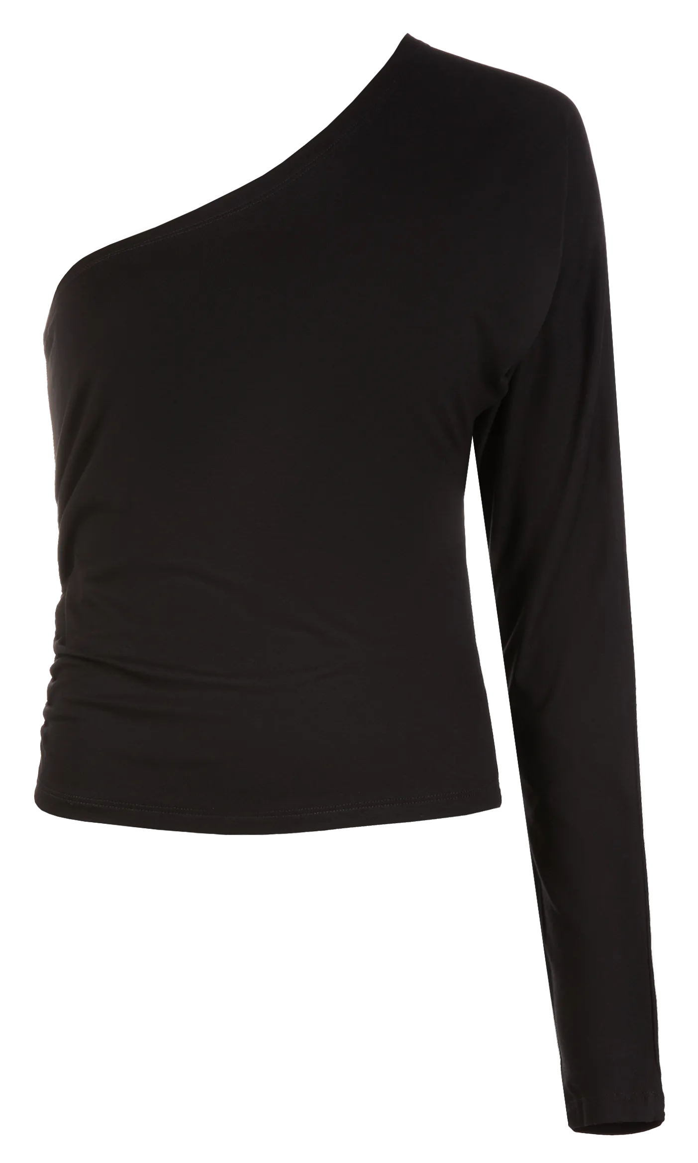 SAISON 1865 TASHA  TOP ASIMéTRICO STRETCH EN NEGRO