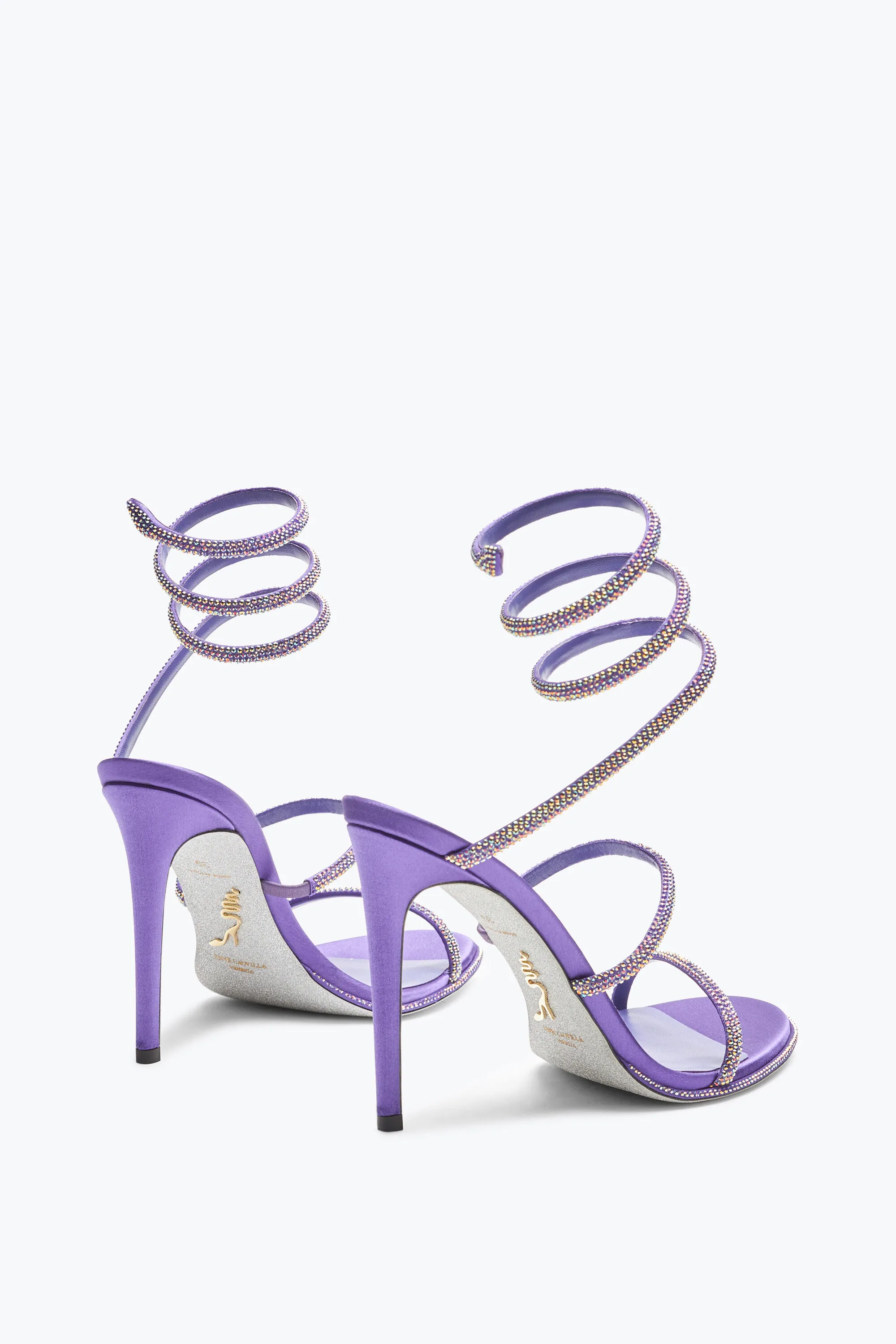 Sandalia Cleo morada con cristales 105