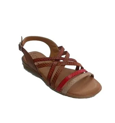 Sandalia mujer de tiritas de colores Togar en combinado