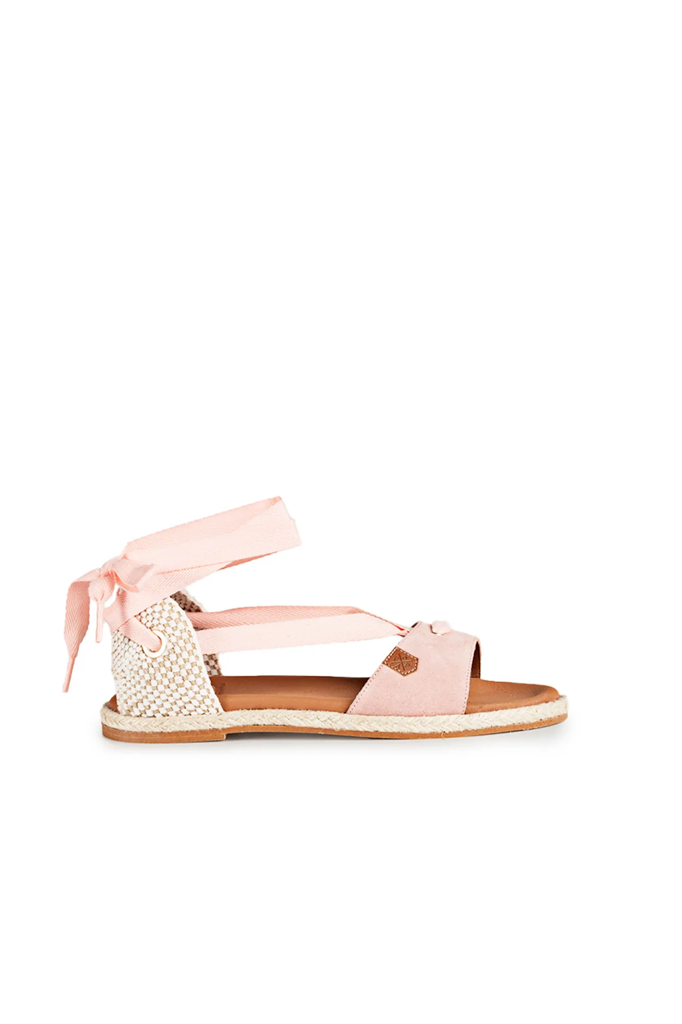 Sandalia plana Capri Serraje Rosa