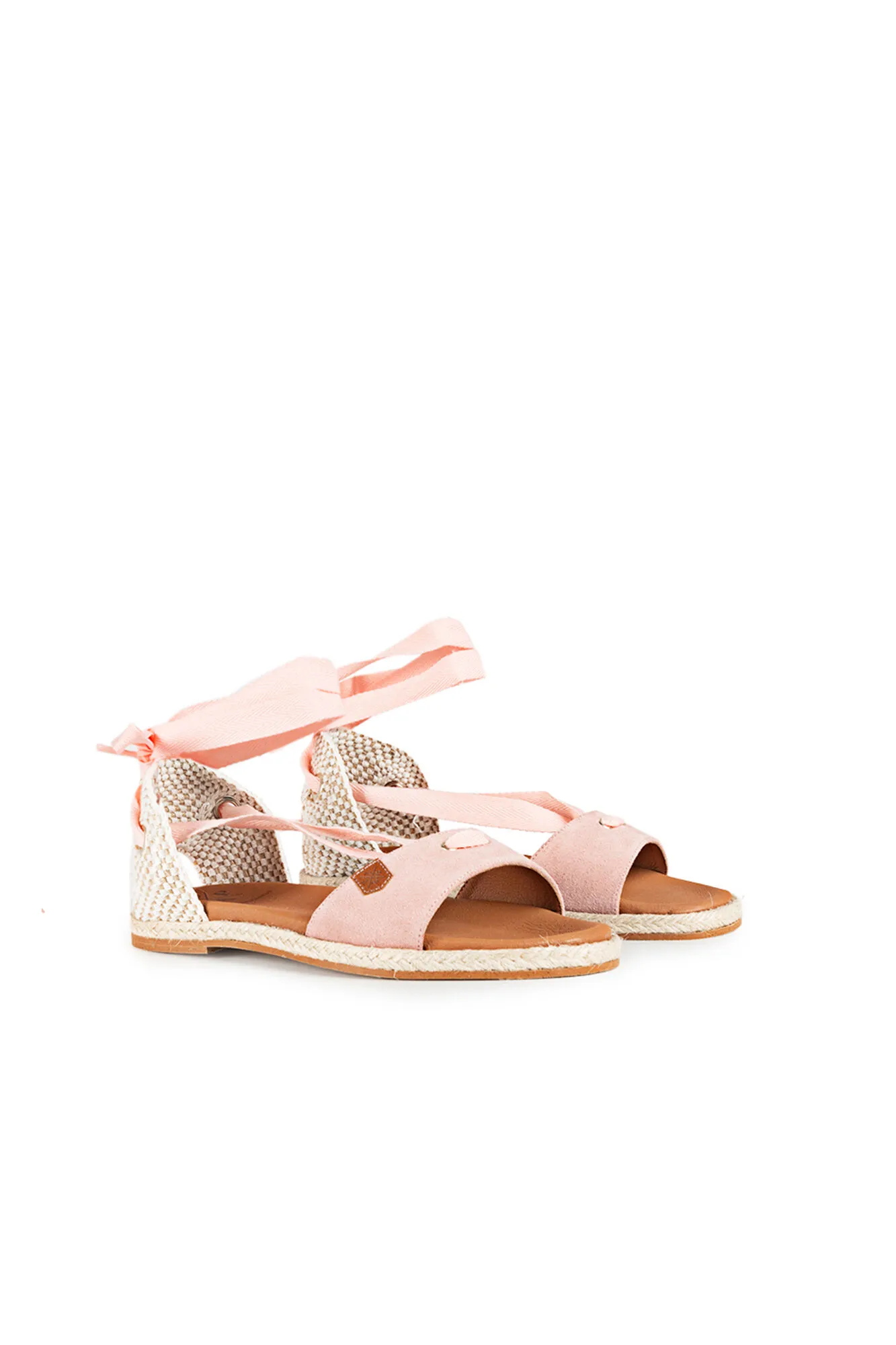 Sandalia plana Capri Serraje Rosa