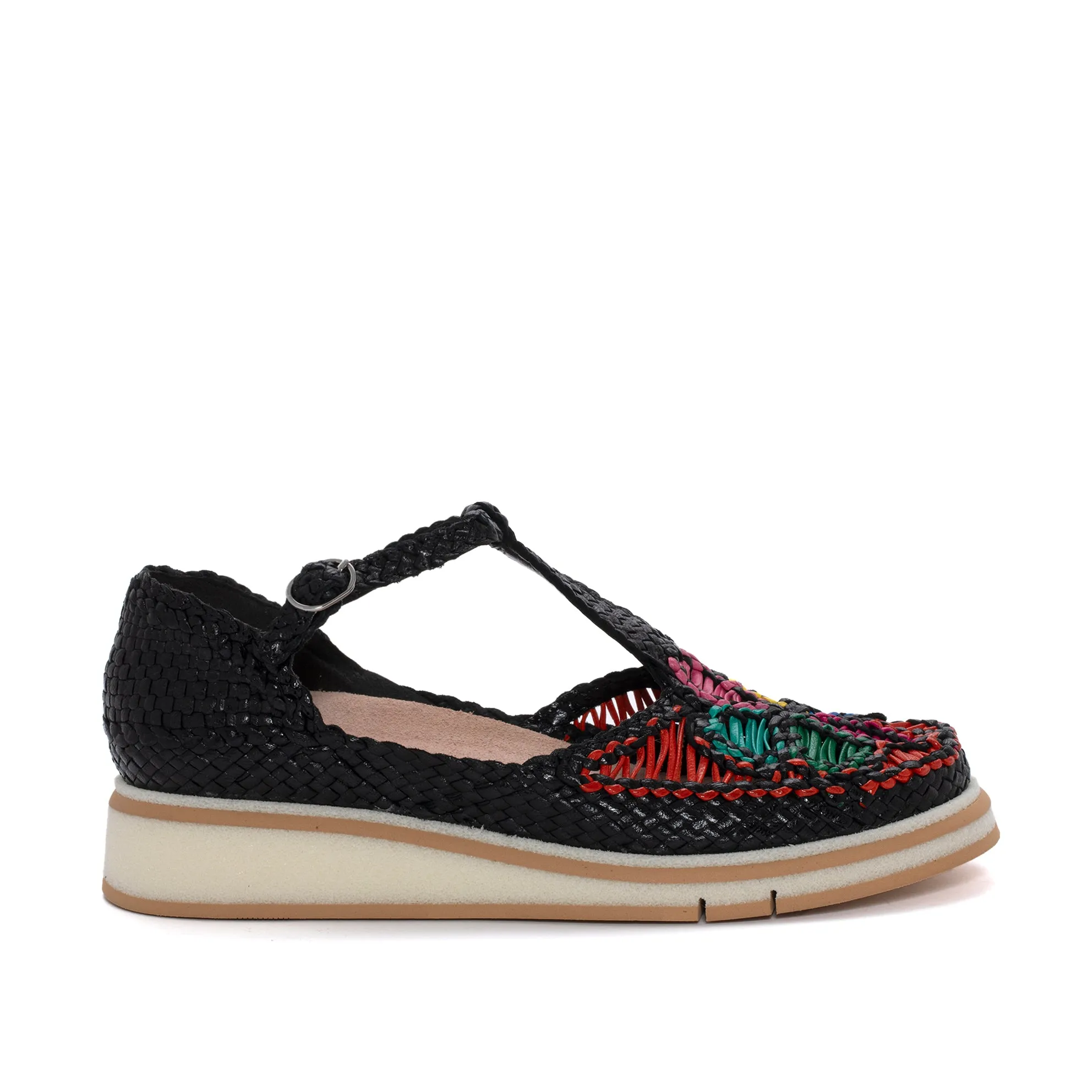 SANDALIA PLANA KERALA MULTI NEGRO