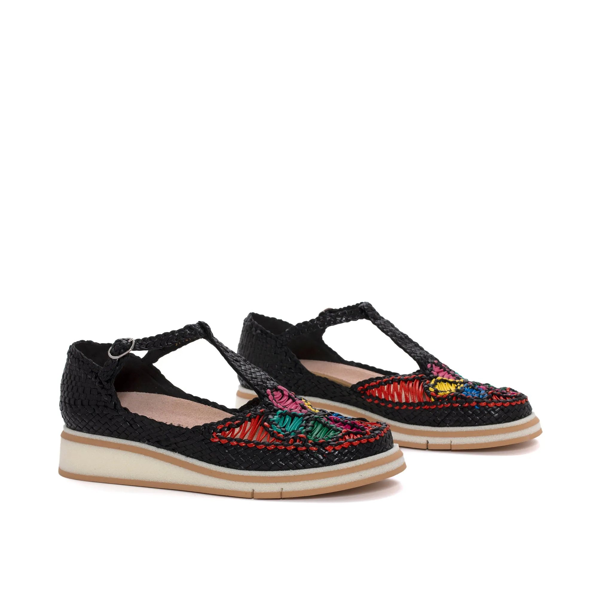 SANDALIA PLANA KERALA MULTI NEGRO