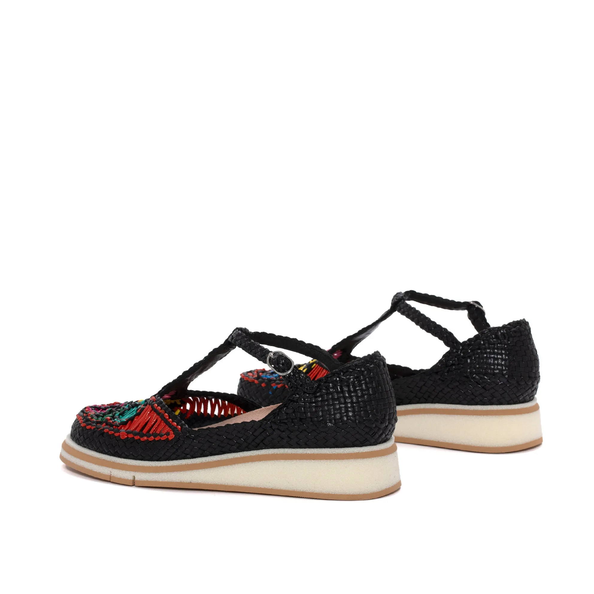 SANDALIA PLANA KERALA MULTI NEGRO