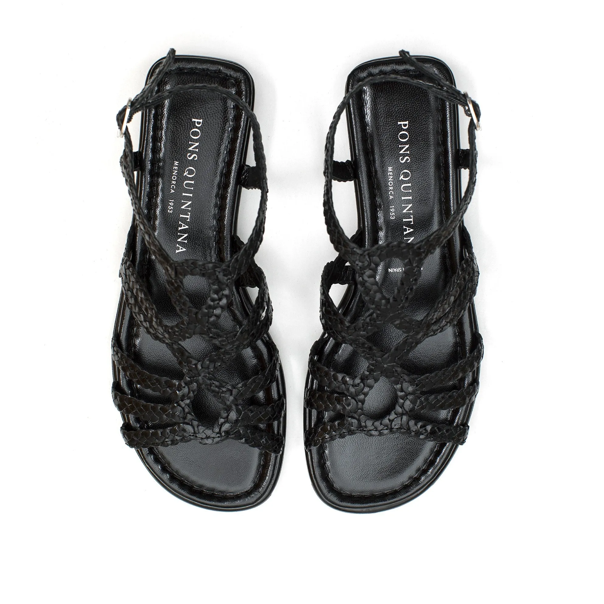 SANDALIA PLANA TINA NEGRO