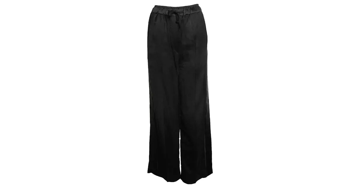 Sandro, pantalón negro con ribete de satén 