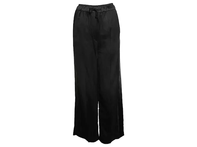 Sandro, pantalón negro con ribete de satén 