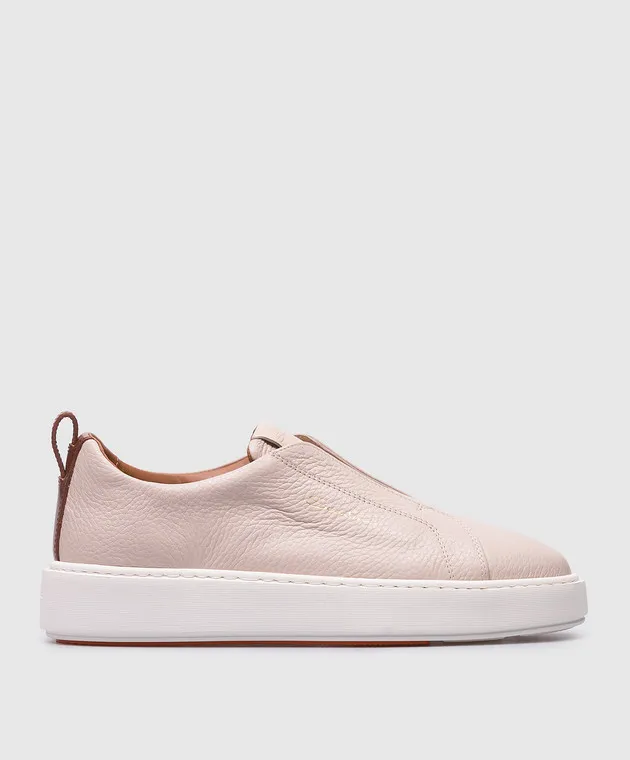 Santoni Beige leather desserts