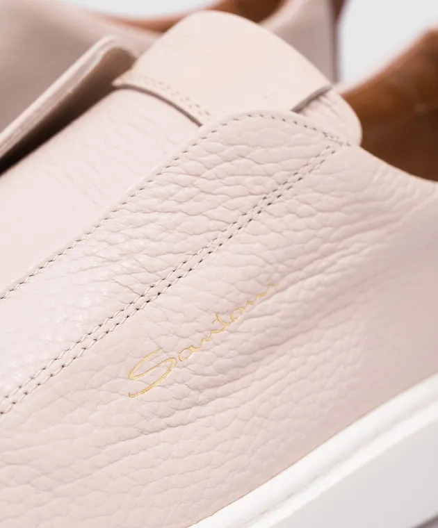 Santoni Beige leather desserts