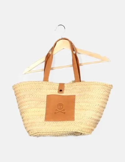 Scalpers Capazo beige rafia