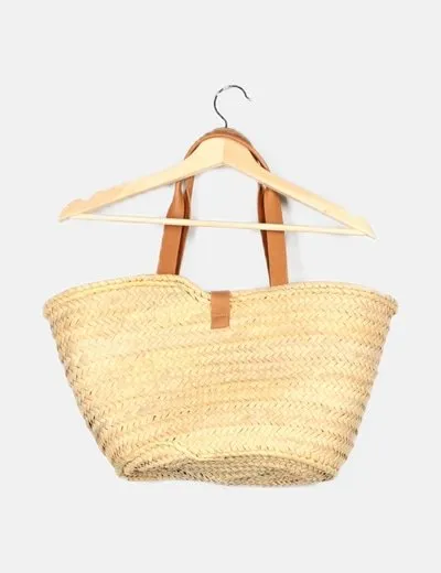 Scalpers Capazo beige rafia