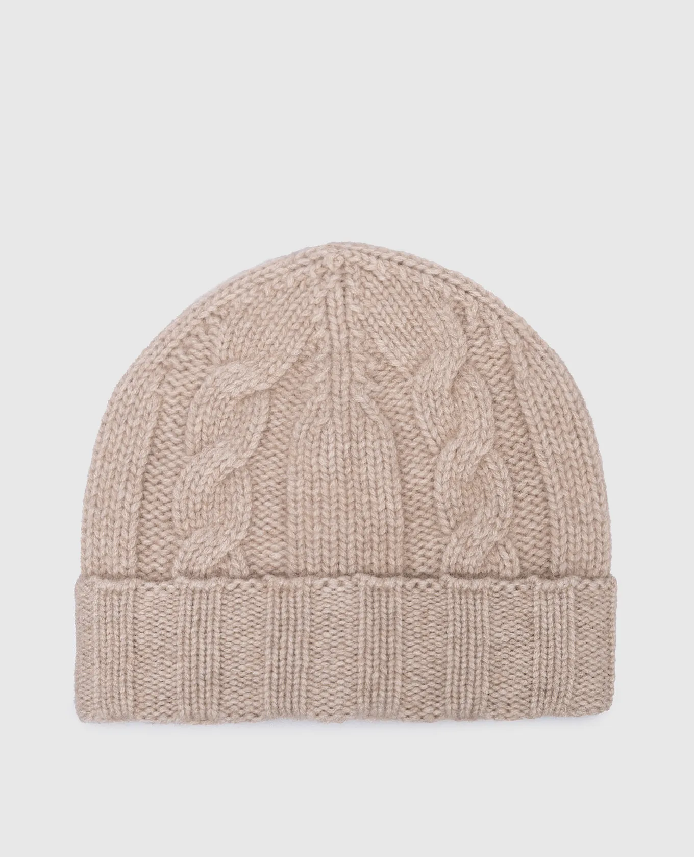 Simonetta Ravizza Beige cap CERVINO made of cashmere