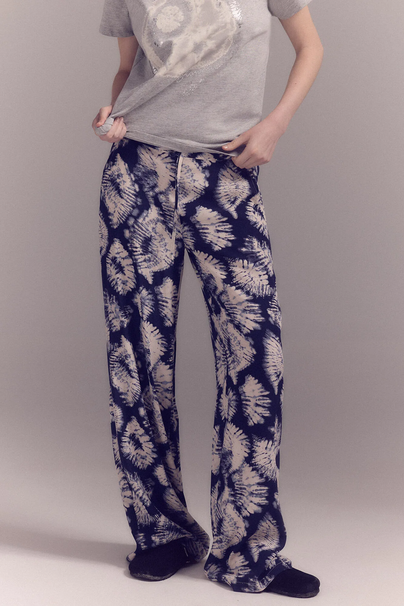 Slowlove Pantalón fluído estampado