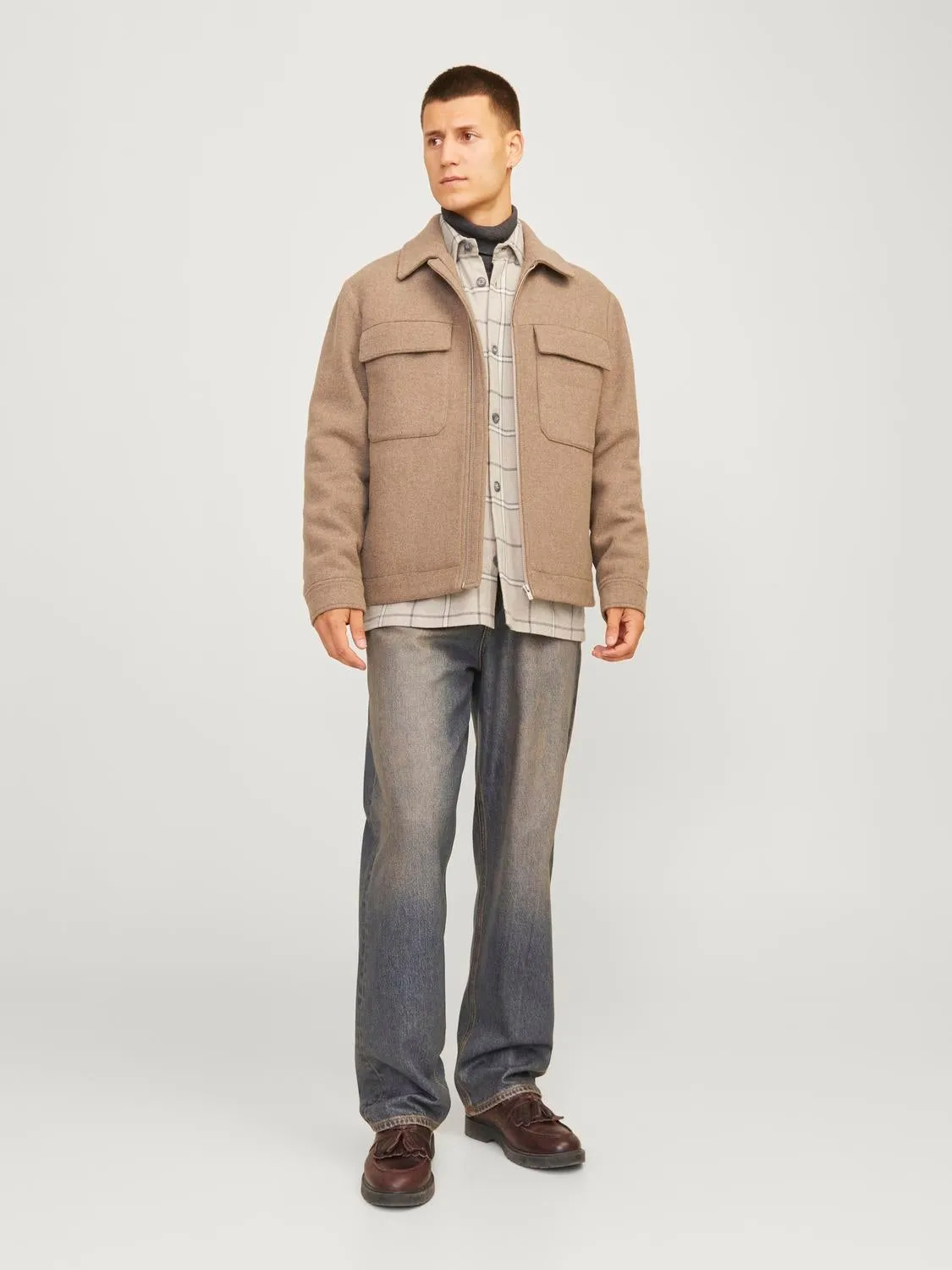 Sobrecamisa Corte comfort | Beige | Jack & Jones®