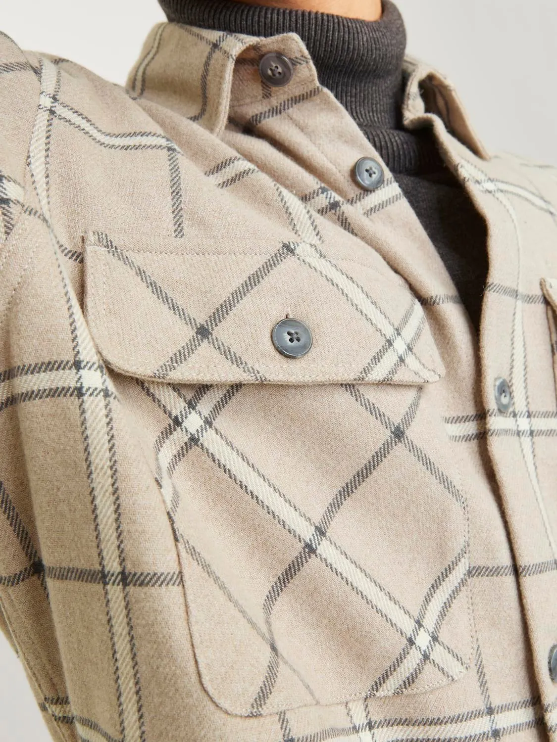 Sobrecamisa Corte comfort | Beige | Jack & Jones®