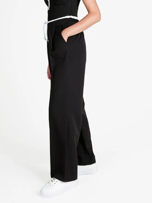 Solada Pantalón palazzo de mujer con cordón