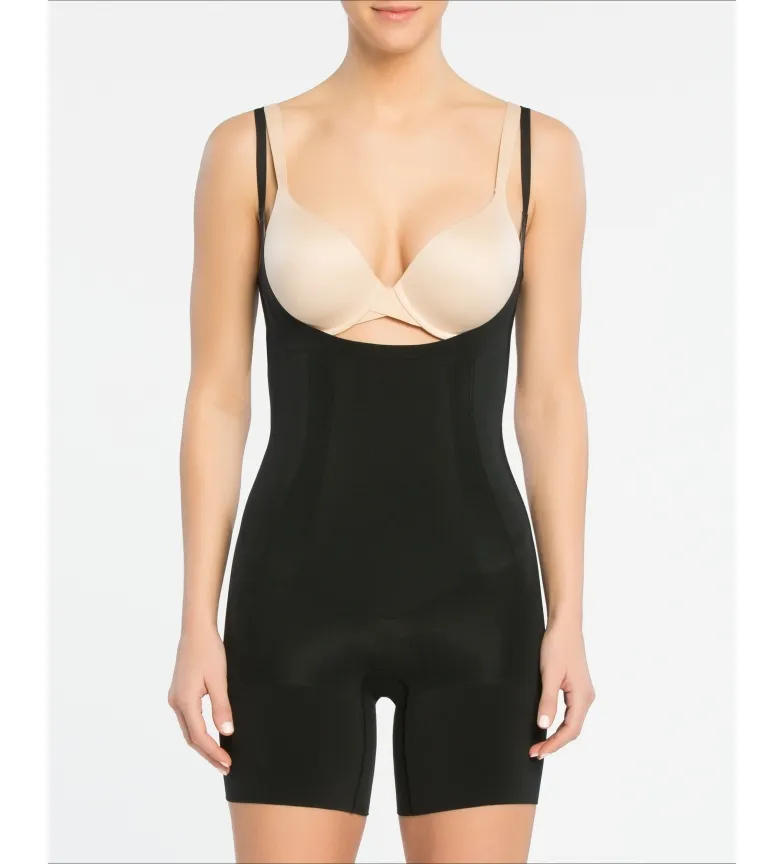 SPANX FAJA CON ESCOTE POR DEBAJO DEL PECHO Y PIERNA CORT 10130R NEGRO