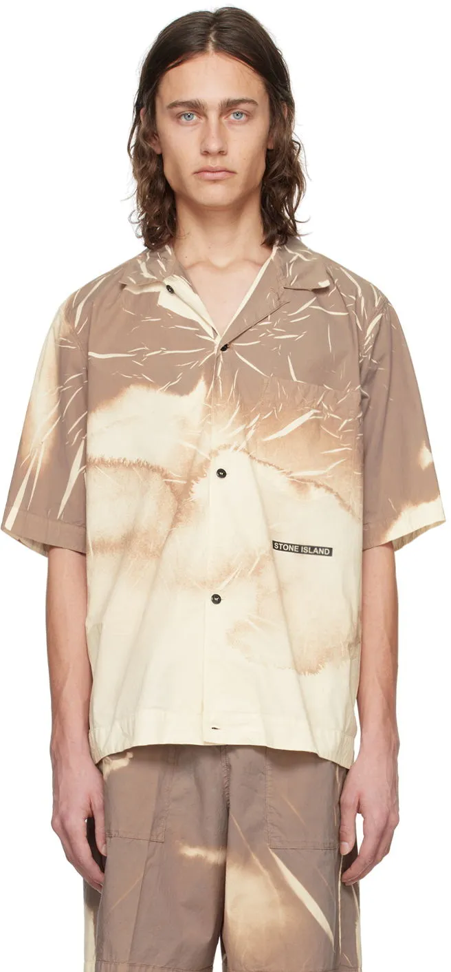 Stone Island Brown Graphic Shirt