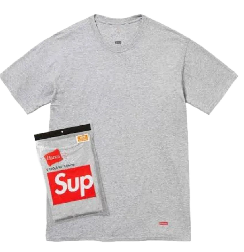 Supreme x Hanes Tagless Tees (2 Pack)