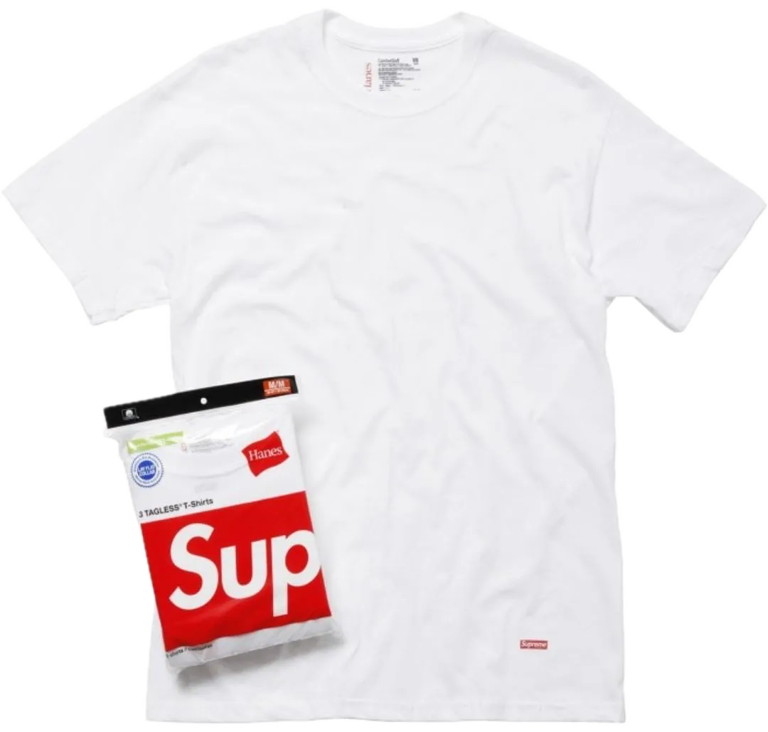 Supreme x Hanes Tagless Tees (3 Pack)
