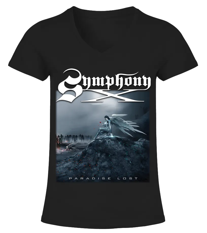 SYMPHONY X  PARADISE LOST BK CAMISETA CUELLO PICO MUJER