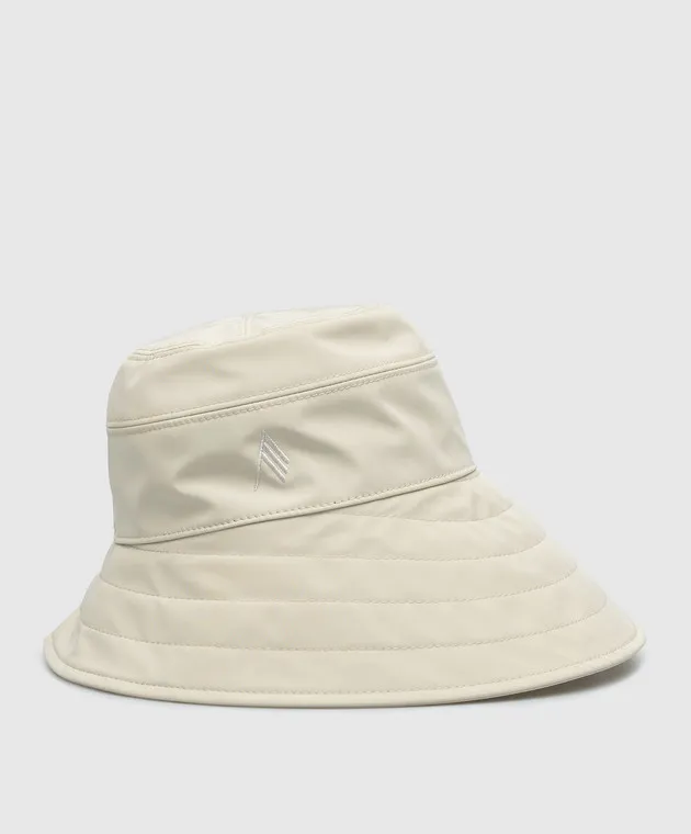 The Attico Beige panama with logo