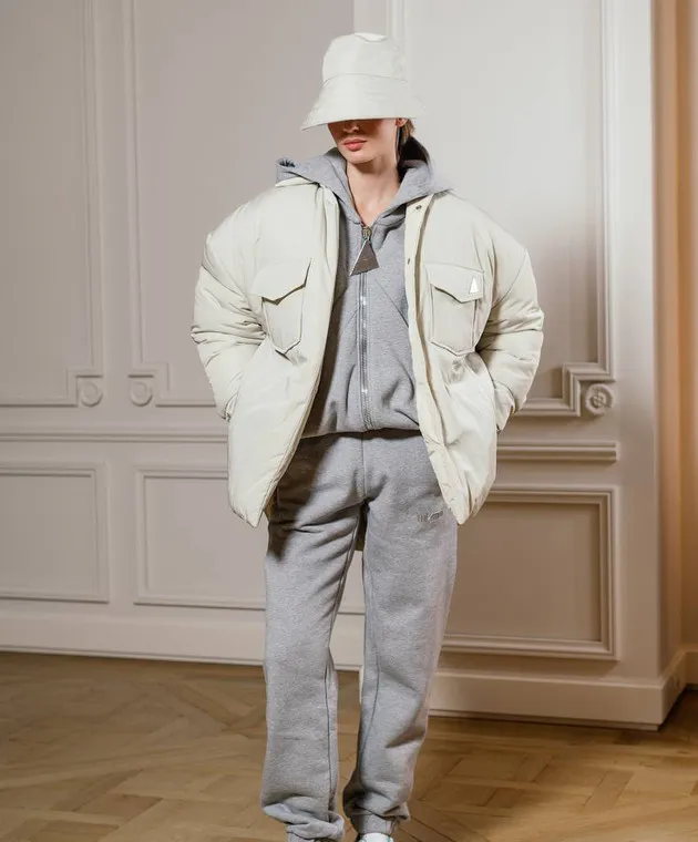 The Attico Beige panama with logo