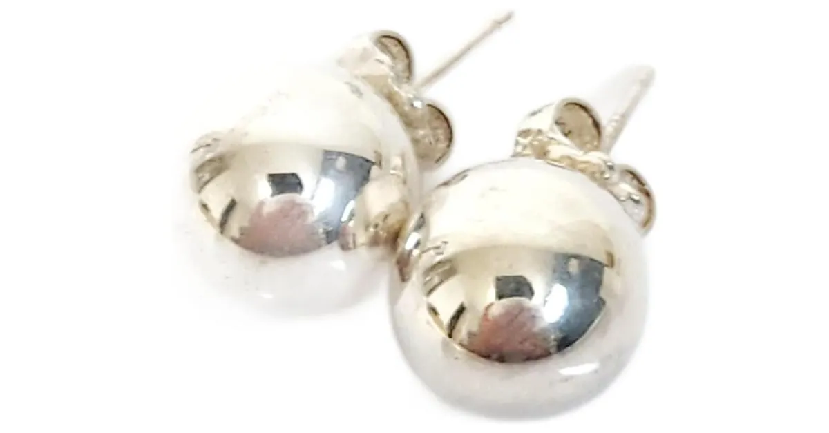 Tiffany & Co Pendientes de bola de hardware TIFFANY de Tiffany Plata 