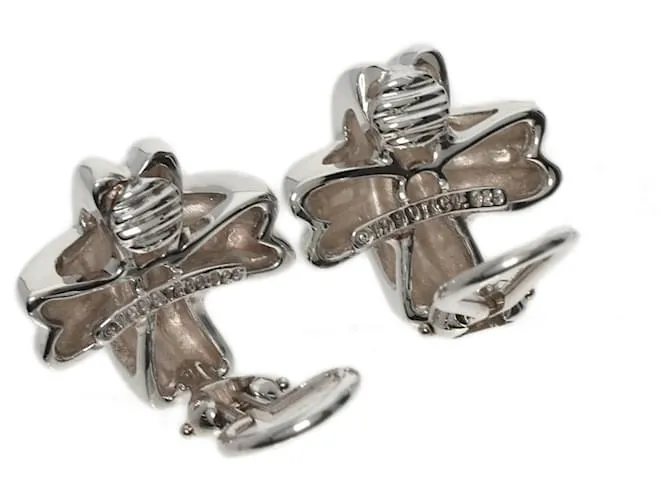 Tiffany & Co Pendientes de clip de plata Tiffany Signature 
