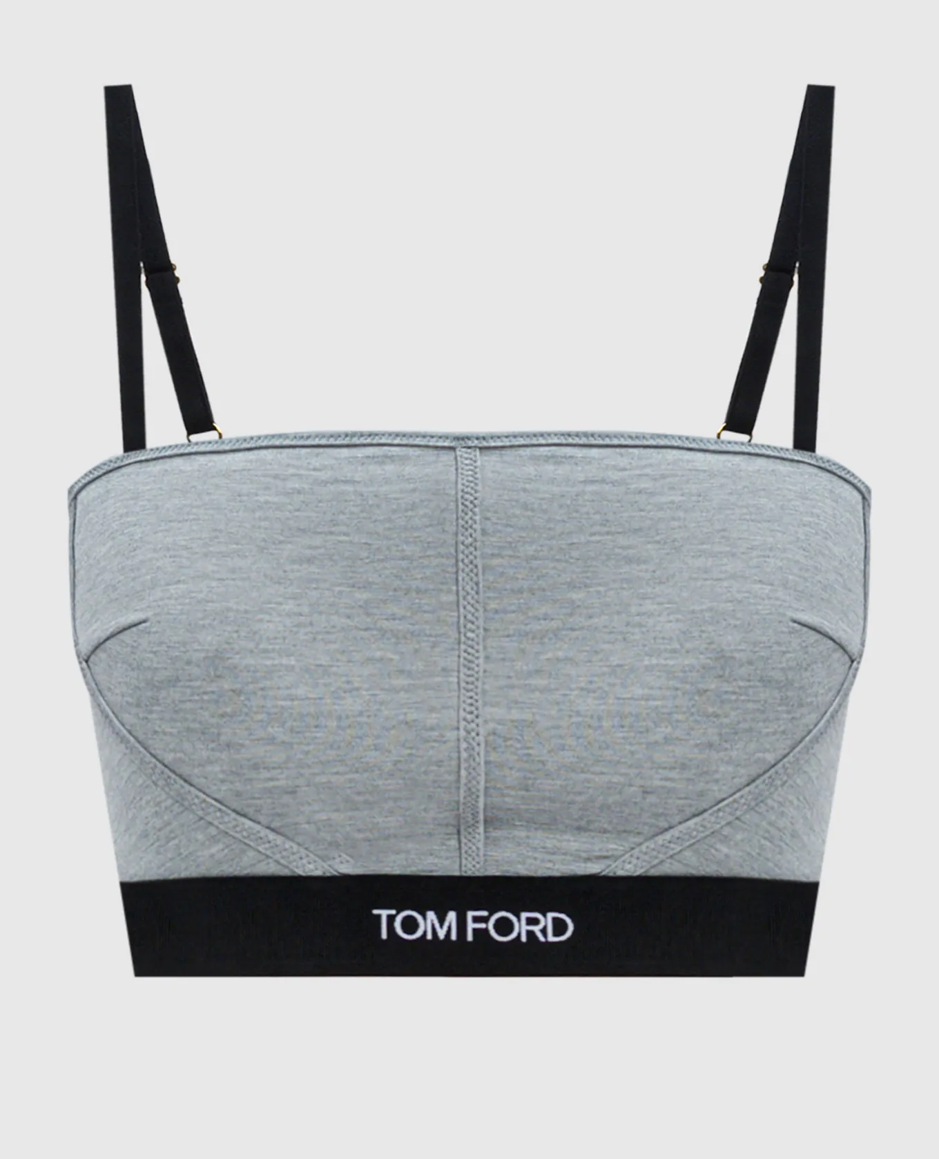 Tom Ford Gray melange top with logo