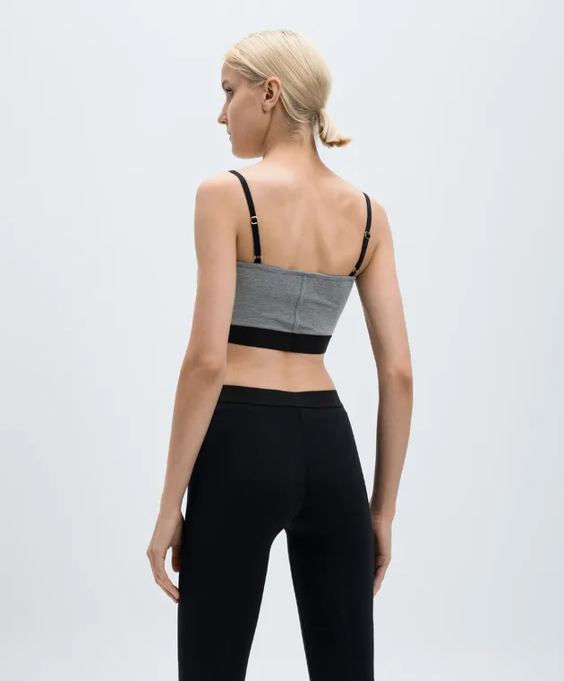 Tom Ford Gray melange top with logo