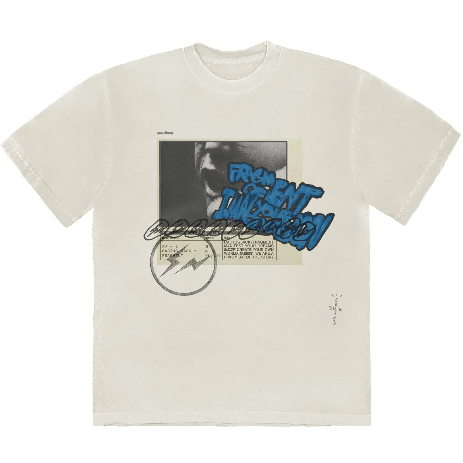 TRAVIS SCOTT CACTUS JACK FOR FRAGMENT MANIFEST TSHIRT WHITE
