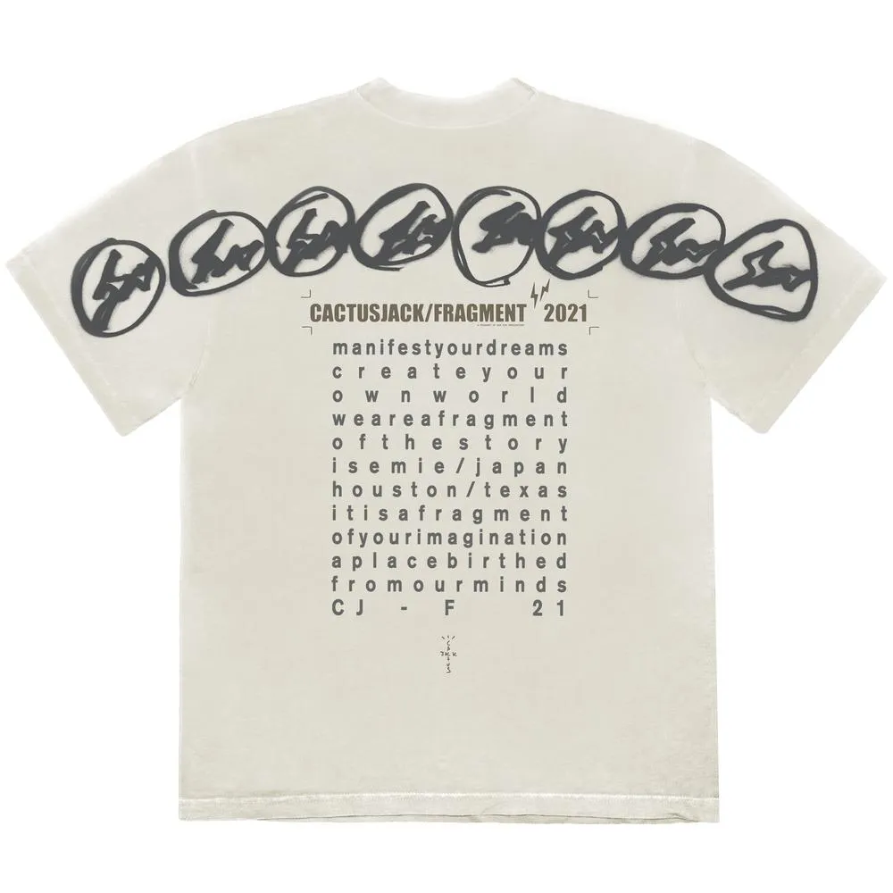 TRAVIS SCOTT CACTUS JACK FOR FRAGMENT MANIFEST TSHIRT WHITE