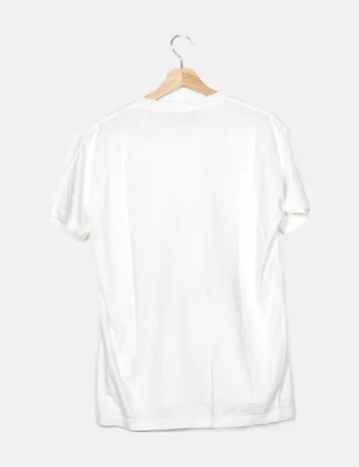 Trussardi Camiseta blanca print perro