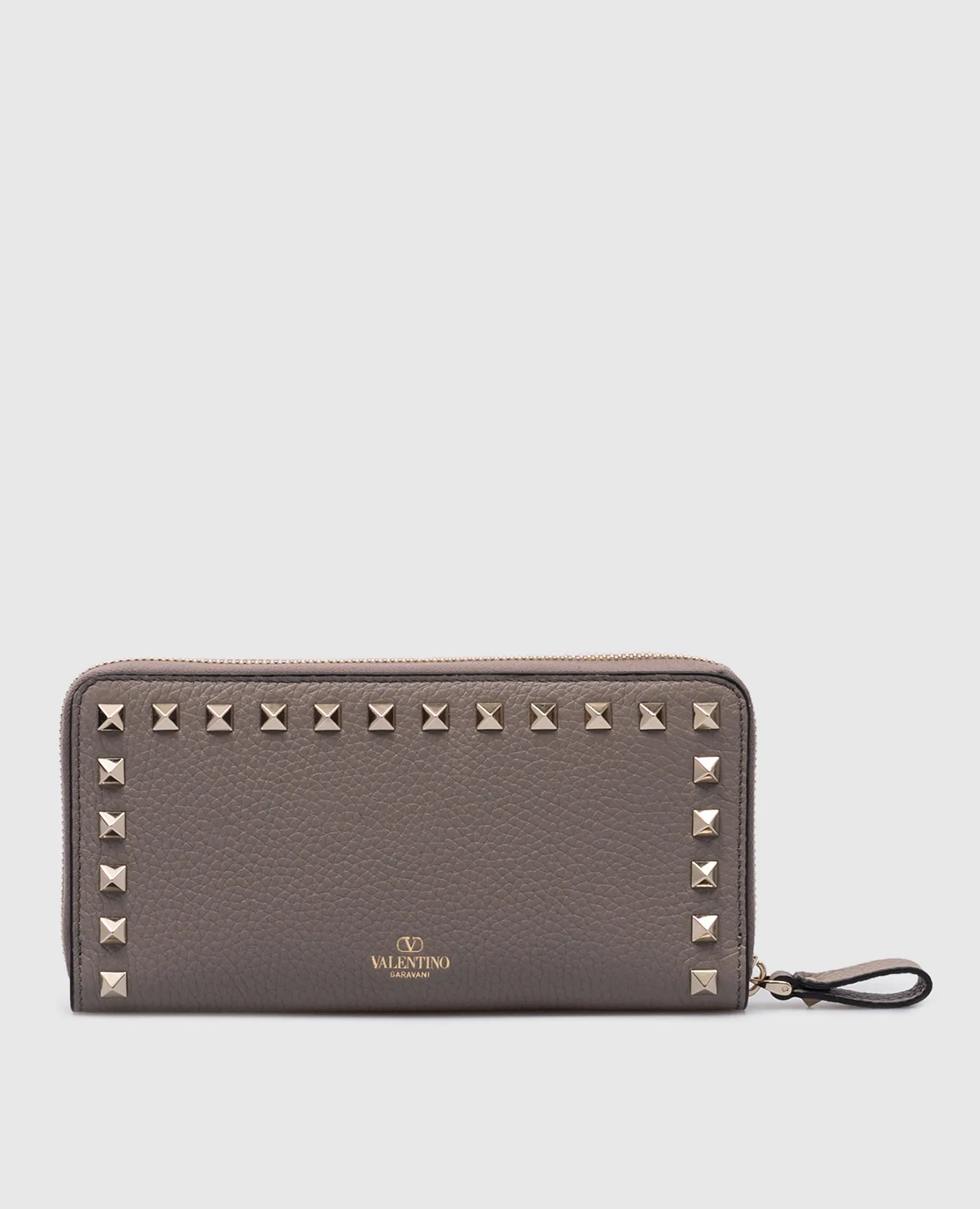 Valentino Rockstud beige leather wallet