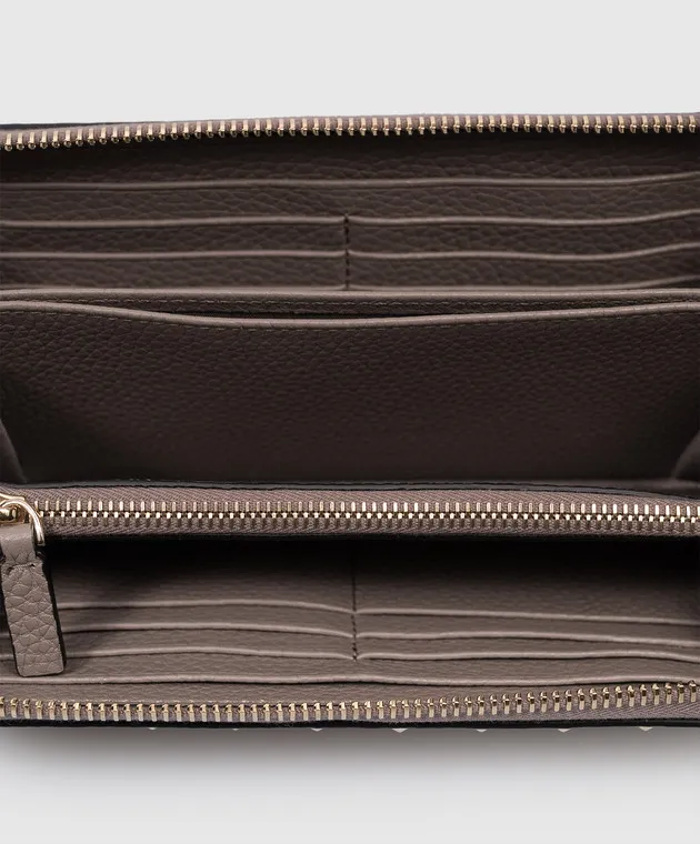 Valentino Rockstud beige leather wallet