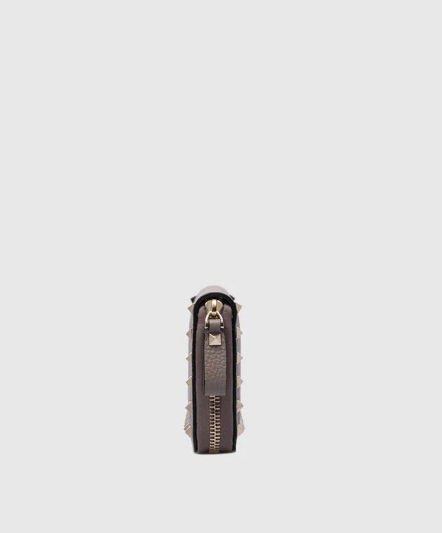 Valentino Rockstud beige leather wallet