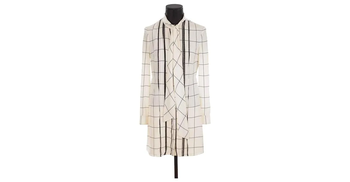 Valentino Vestido de seda Beige 