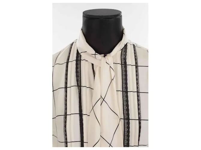 Valentino Vestido de seda Beige 