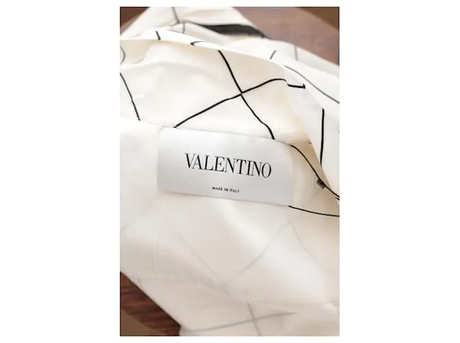 Valentino Vestido de seda Beige 