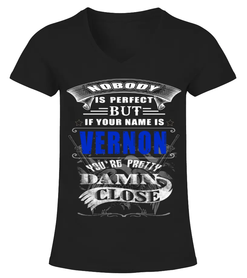 VERNON is Perfect name Camiseta cuello pico Mujer