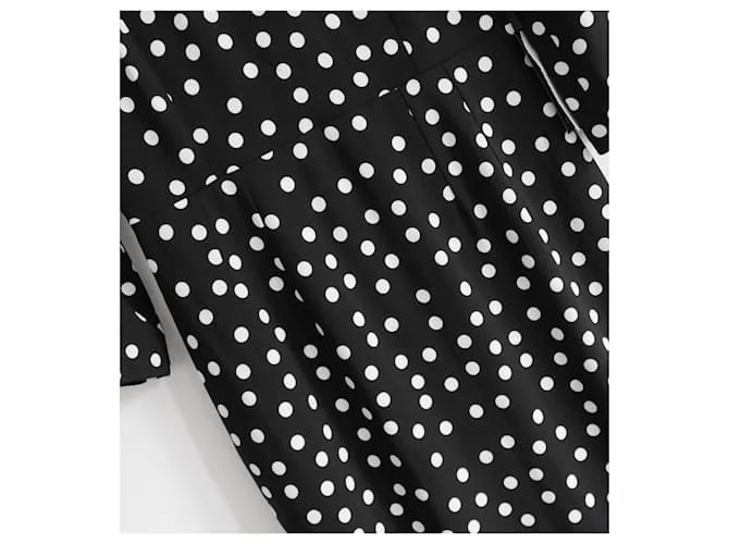 Vestido de corte recto con estampado de lunares de Dolce & Gabbana Negro 