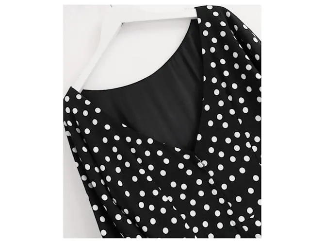 Vestido de corte recto con estampado de lunares de Dolce & Gabbana Negro 