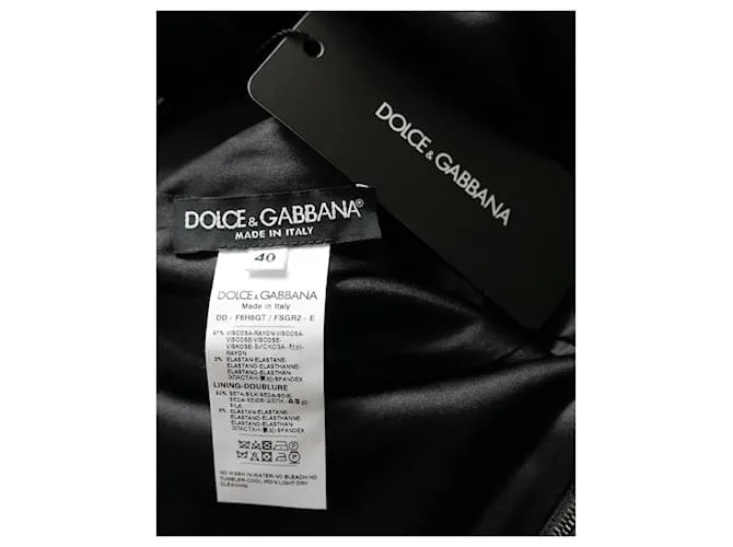 Vestido de corte recto con estampado de lunares de Dolce & Gabbana Negro 