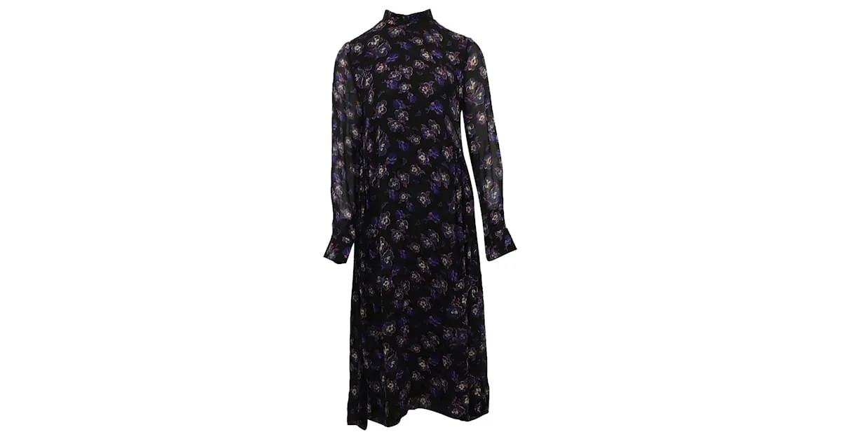VESTIDO MIDI DE GEORGETTE ESTAMPADO GANNI 