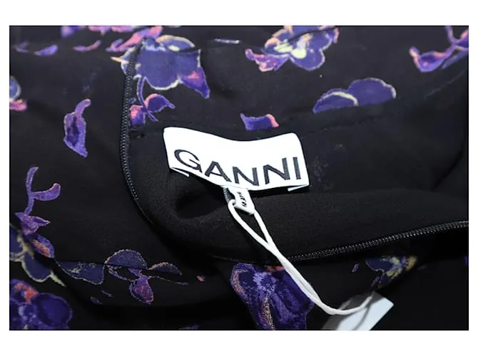 VESTIDO MIDI DE GEORGETTE ESTAMPADO GANNI 