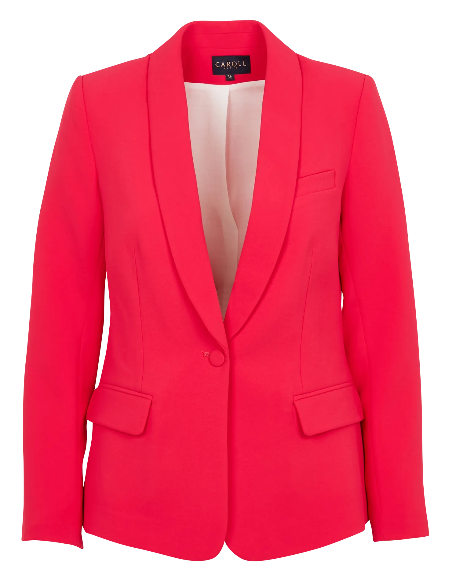 VJANIS  CHAQUETA AJUSTADA CON CUELLO CHAL EN ROJO