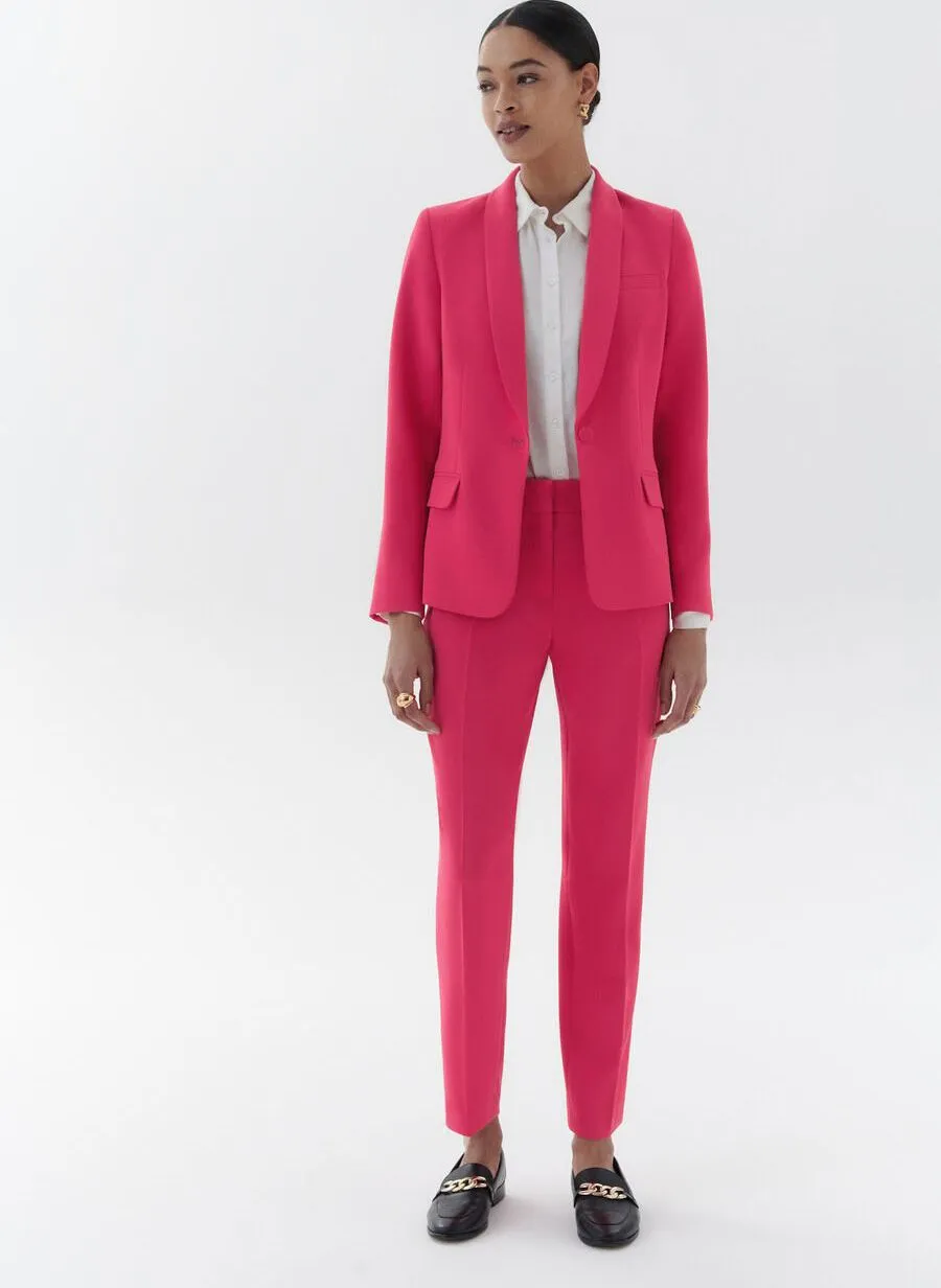 VJANIS  CHAQUETA AJUSTADA CON CUELLO CHAL EN ROJO
