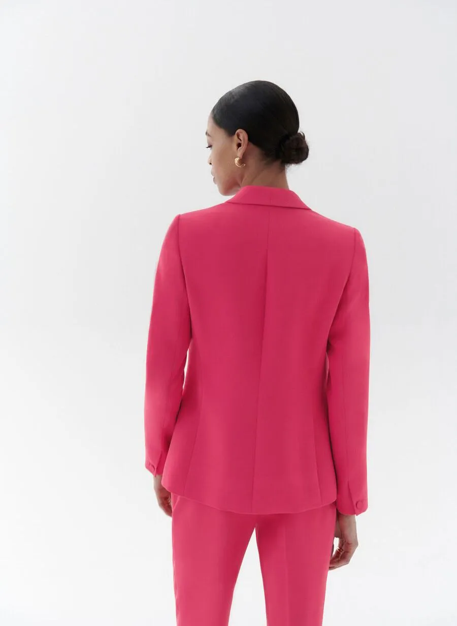 VJANIS  CHAQUETA AJUSTADA CON CUELLO CHAL EN ROJO